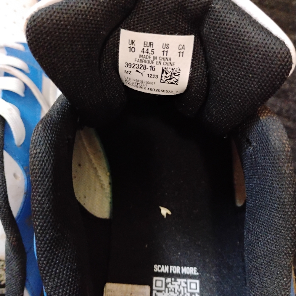Puma Blue and White Athletic Shoes